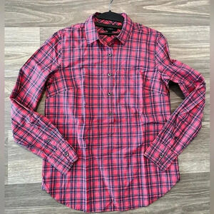 J Crew Plaid Button Down Shirt Size 2